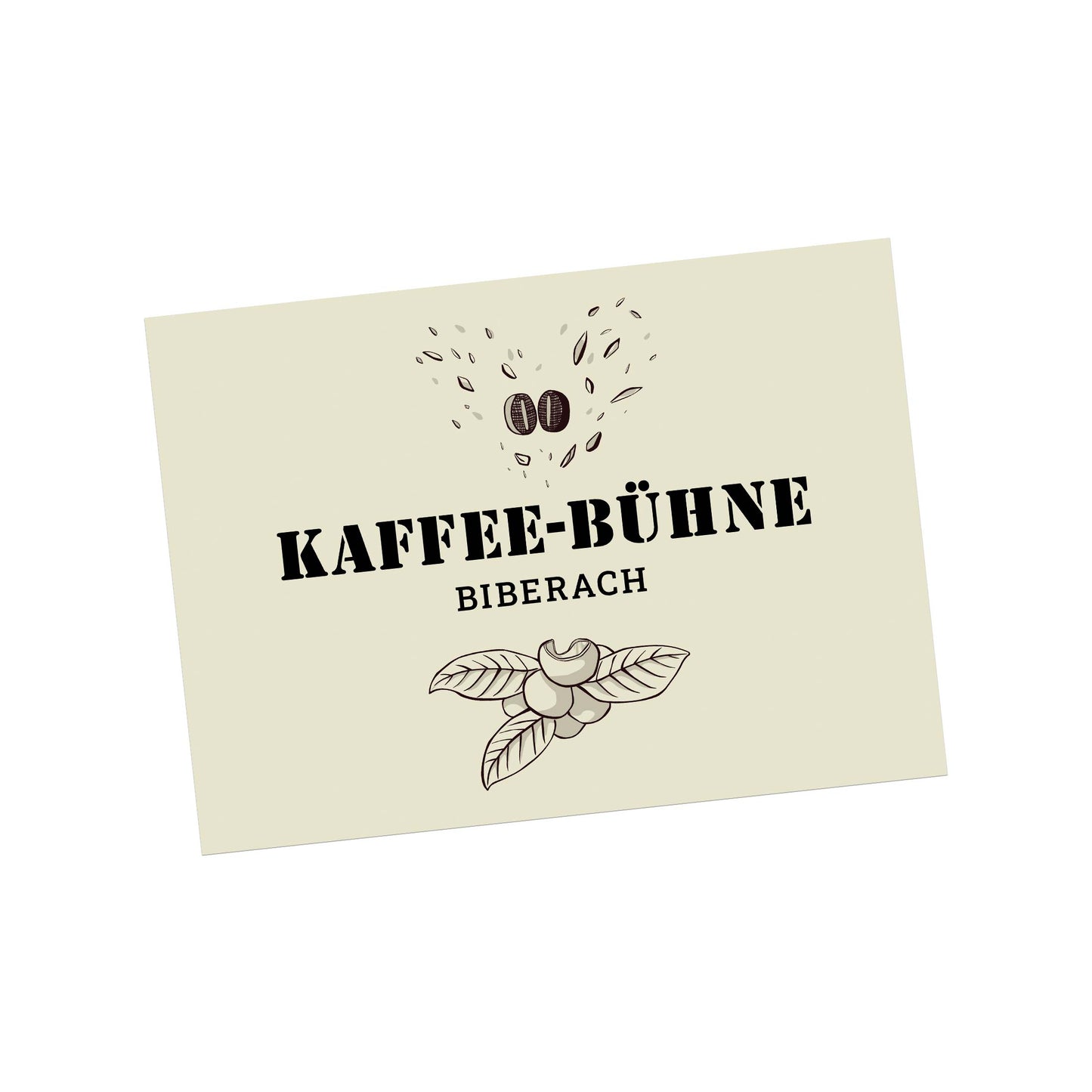 Kaffee-Buehne Gutschein ( physische Postkarte)